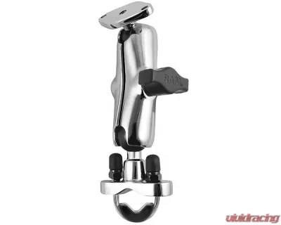 RAM Mounts Chrome Handlebar Rail Mount w/Stainless Steel U-Bolt Base - RAM-B-149CHU