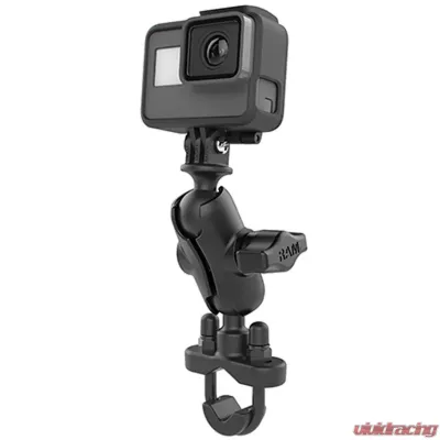 RAM Mounts Handlebar U-Bolt Mount w/Short Socket Arm & Universal Action Camera Adapter - RAM-B-149Z-A-GOP1U