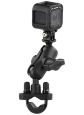 RAM Mounts Handlebar U-Bolt Mount w/Short Socket Arm & Universal Action Camera Adapter                                     - RAM-B-149Z-A-GOP1U - Image 2