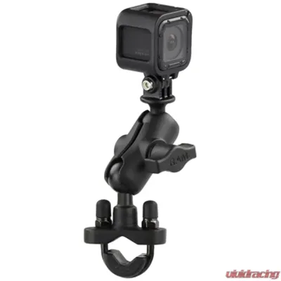 RAM Mounts Handlebar U-Bolt Mount w/Short Socket Arm & Universal Action Camera Adapter - RAM-B-149Z-A-GOP1U