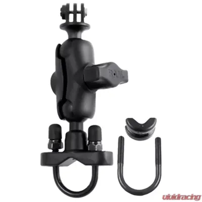 RAM Mounts Handlebar U-Bolt Mount w/Short Socket Arm & Universal Action Camera Adapter - RAM-B-149Z-A-GOP1U