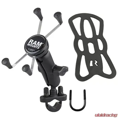 RAM Mounts Handlebar U-Bolt Mount w/Universal RAM Mounts X-Grip Large Phone/Phablet Cradle - RAM-B-149Z-UN10U