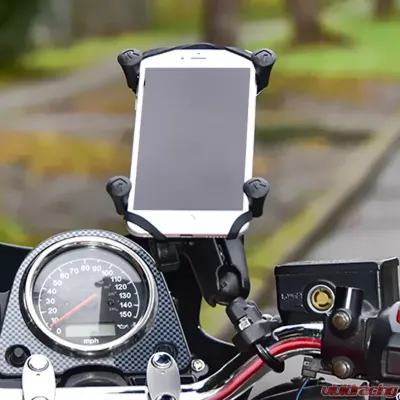 RAM Mounts Handlebar U-Bolt Mount w/Universal RAM Mounts X-Grip Large Phone/Phablet Cradle - RAM-B-149Z-UN10U