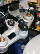 RAM Mounts Fork Stem Motorcycle Base w/Double Socket Arm and Diamond Base Adapter                                     - RAM-B-176U - Image 4