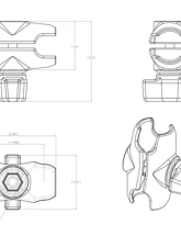 RAM Mounts Short Double Socket Arm for B Size 1" Balls                                     - RAM-B-201U-A - Image 3