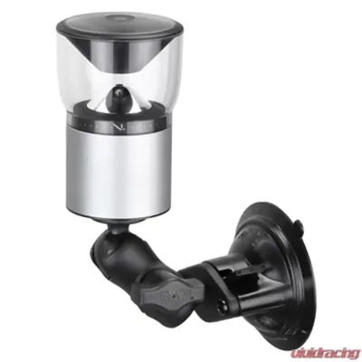 RAM Mounts Twist-Lock Suction Cup Mount w/Short Double Socket Arm & 1/4-20 Camera Threaded Adapter - RAM-B-224-1-A-366U