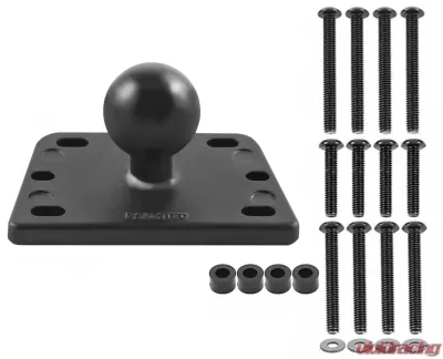 RAM Mounts Motorcycle Brake/Clutch Reservoir Cover Base w/1" Ball Centered - RAM-B-345U