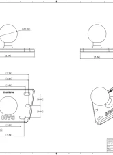 RAM Mounts Motorcycle Brake/Clutch Reservoir Cover Base w/1" Ball Centered                                     - RAM-B-345U - Image 2
