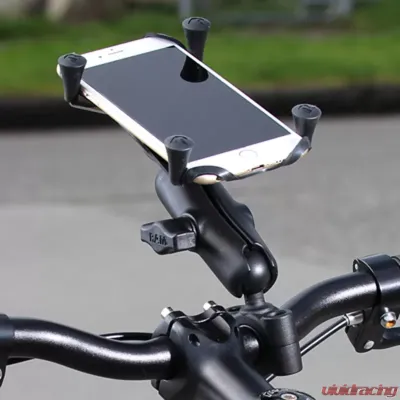 RAM Mounts Torque 3/4" - 1" Diameter Handlebar/Rail Base w/1" Ball Medium Arm and RAM Mounts X-Grip for Larger Phones - RAM-B-408-75-1-UN10U