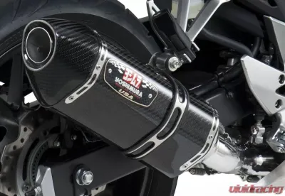 Yoshimura R-77 Stainless Slip-On Exhaust with Carbon Fiber Muffler Honda CBR500R | CB500F 2013-2015 - 1250020220