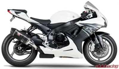 Yoshimura R-77 Stainless Slip-On Exhaust with Carbon Fiber Muffler Suzuki GSX-R600 | GSX-R750 2011-2020 - 1160020220