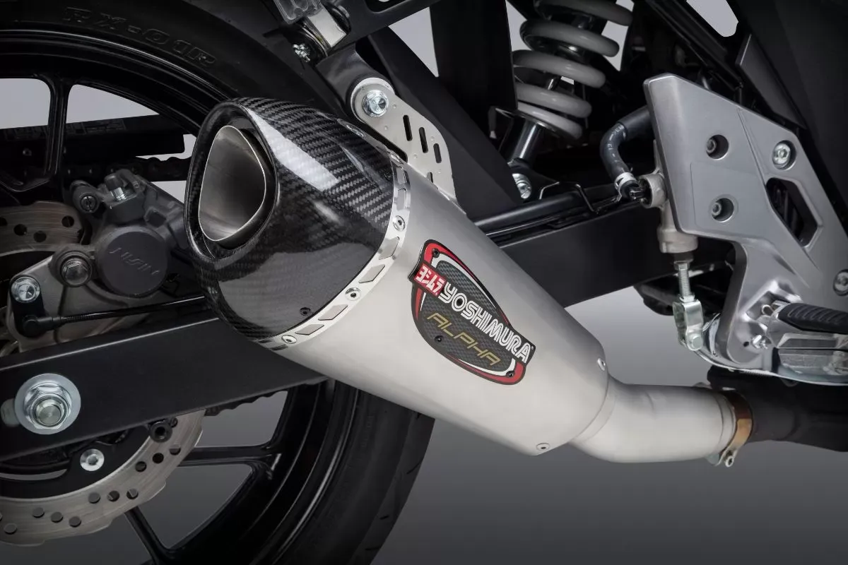 Yoshimura Alpha T Stainless Slip-On Exhaust with Stainless Muffler Suzuki GSX250R 2018-2020 - 11260BP520