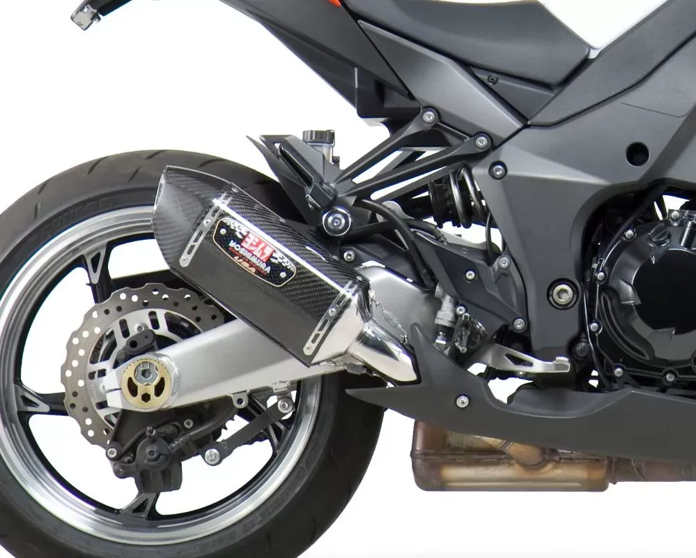 Yoshimura R-77 Stainless Slip-On Exhaust with Carbon Fiber Mufflers Kawasaki Z1000 2010-2016 - 1412202