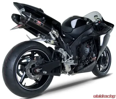 Yoshimura TRC-D Stainless Slip-On Exhaust with Carbon Fiber Mufflers Yamaha YZF-R1 2009-2014 - 1314212