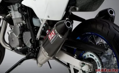 Yoshimura RS-4 Stainless Full Exhaust with Carbon Fiber Mufflers Suzuki DR-Z400S/SM 2000-2020 - 116600D220