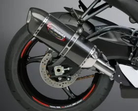 Yoshimura Alpha Stainless Slip-On Exhaust with Carbon Fiber Muffler Suzuki GSX-R600 | GSX-R750 2011-2020