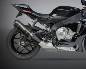 Yoshimura Alpha Stainless Slip-On Exhaust with Carbon Fiber Muffler Yamaha YZF-R1/M/S 2015-2019