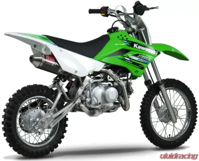 Yoshimura RS-2 Stainless Full Exhaust with Carbon Fiber Muffler Kawasaki KLX110 | KLX110L 2002-2021 | Suzuki DR-Z110 2003-2005 - 2430522