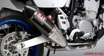 Yoshimura RS-4 Stainless Full Exhaust with Carbon Fiber Mufflers Suzuki DR-Z400S/SM 2000-2020 - 116600D220