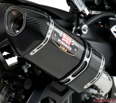 Yoshimura R-77 Stainless Slip-On Exhaust with Carbon Fiber Muffler Suzuki GSX-R600 | GSX-R750 2011-2020 - 1160020220