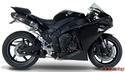 Yoshimura TRC-D Stainless Slip-On Exhaust with Carbon Fiber Mufflers Yamaha YZF-R1 2009-2014 - 1314212