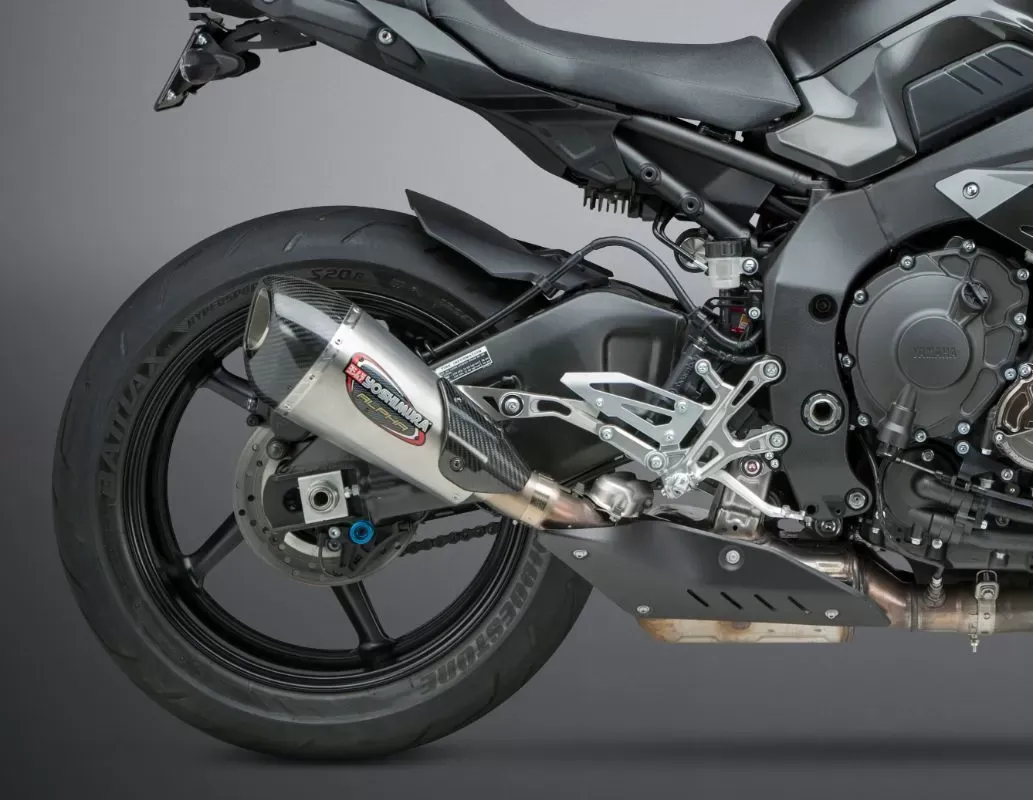 Yoshimura Alpha T Stainless Slip-On Exhaust with Stainless Muffler Yamaha FZ-10 | MT-10 2017-2020 - 13100BP520