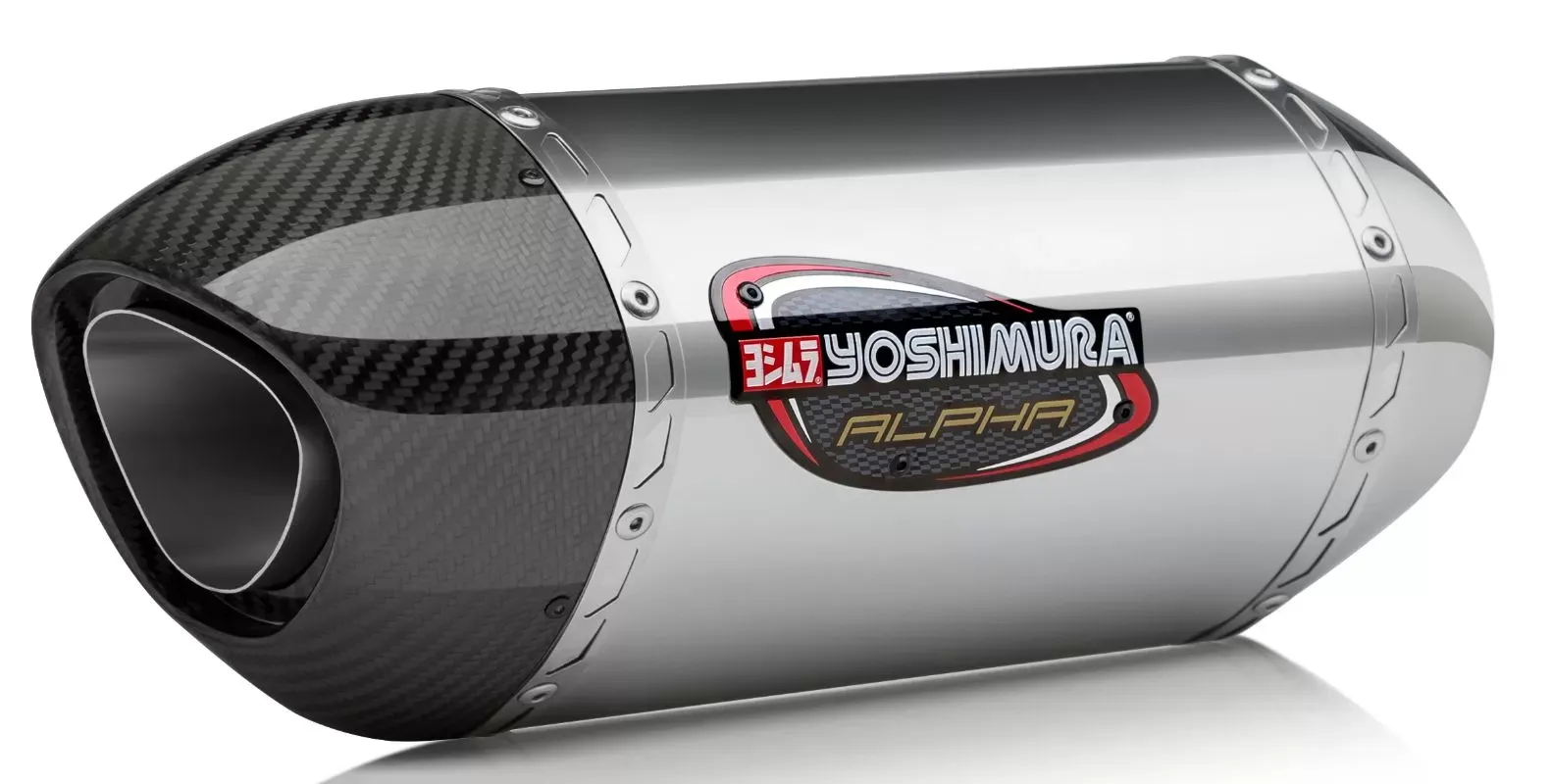 Yoshimura Alpha Stainless Slip-On Exhaust with Stainless Muffler Suzuki GSX-S1000/F/FZ/Z 2016-2020 - 11100EM520