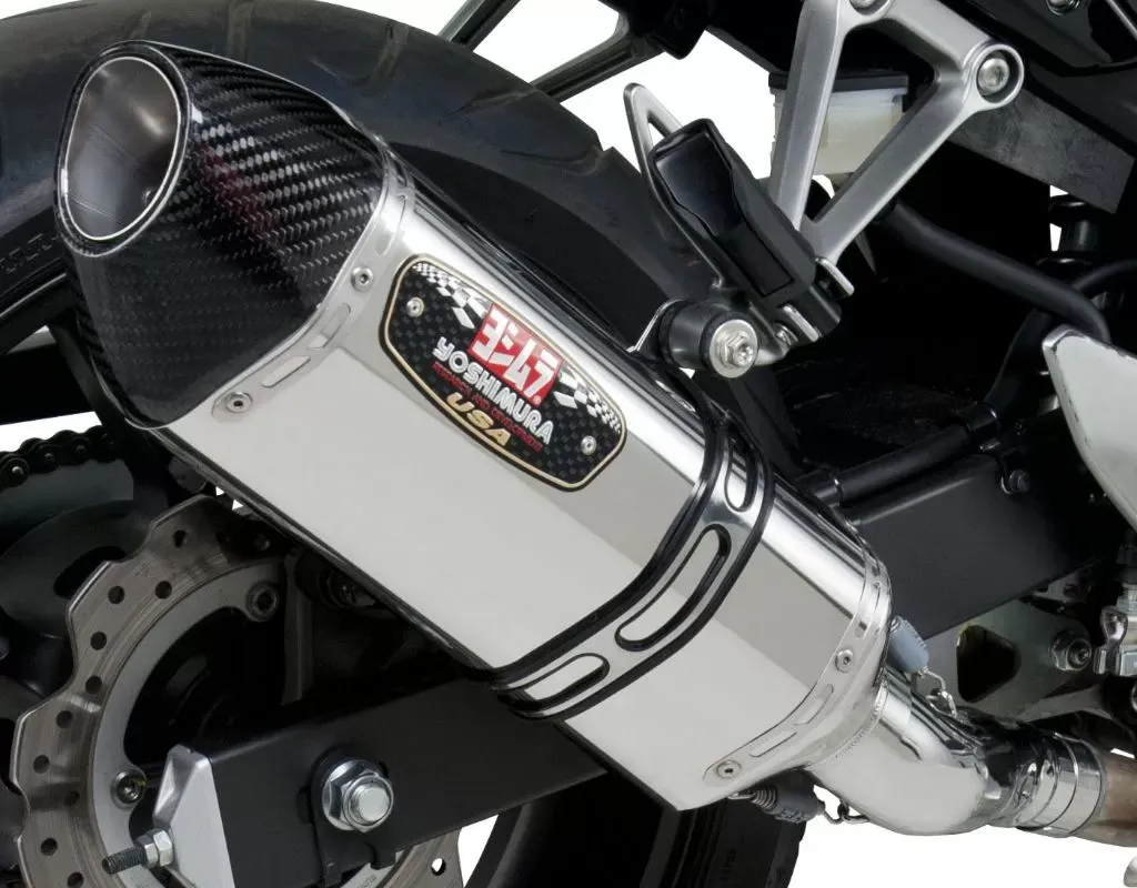 Yoshimura R-77 Stainless Slip-On Exhaust with Stainless Muffler Honda CBR500R | CB500F 2013-2015 - 1250020520