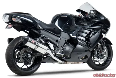Yoshimura Race R-77 Stainless Slip-On Exhaust with Stainless Mufflers Kawasaki ZX-14R 2012-2021 - 1414020520