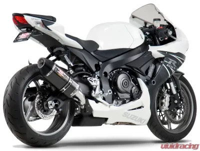 Yoshimura R-77 Stainless Slip-On Exhaust with Carbon Fiber Muffler Suzuki GSX-R600 | GSX-R750 2011-2020 - 1160020220