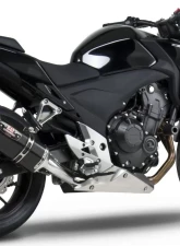 Yoshimura R-77 Stainless Slip-On Exhaust with Carbon Fiber Muffler Honda CBR500R | CB500F 2013-2015                                     - 1250020220 - Image 2