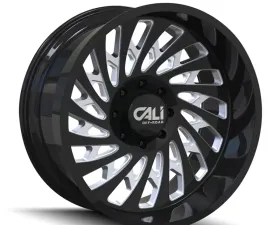Cali Off-Road Switchback 9108 Gloss Black | Milled 20x10 6x135 -25mm 87.1mm Wheel