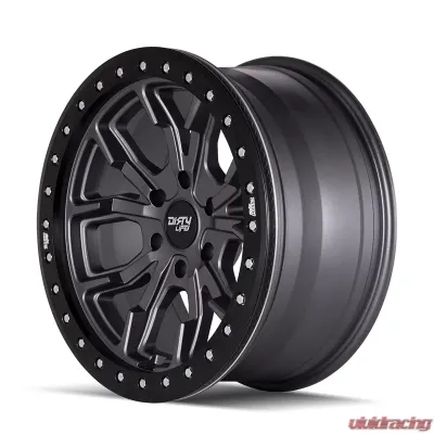 Dirty Life DT-1 9303 Matte Gunmetal 17x9 5x127 | 5x5 -12mm 78.1mm Wheel - 9303-7973MGT12