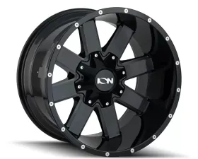 ION 141 Gloss Black Milled 17X9 5X114.3/5X127 -12MM 87MM Wheel