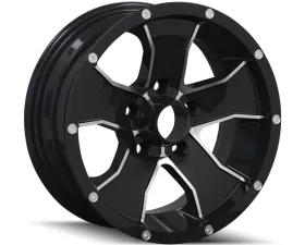 ION Trailer Wheels 14 Gloss Black Machined 15X6 5X114.3 0MM 83.82MM Wheel