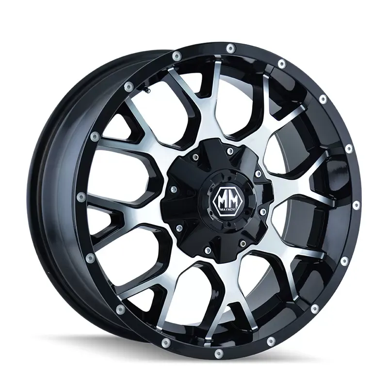 Mayhem Warrior 8015 Gloss Black Machined 18X9 5X114.3/5X127 18MM 87MM Wheel - 8015-8956B18