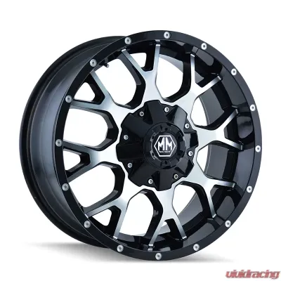 Mayhem Wheels Mayhem Warrior 8015 Gloss Black Machined Wheel 18X9 5X114.3/5X127 -12MM 87MM - 8015-8956B