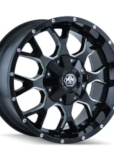 Mayhem Warrior 8015 Gloss Black Milled 20X9 8X180 0MM 124.1MM Wheel                                     - 8015-2978M - Image 2