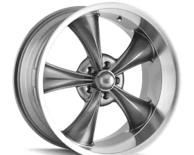 Ridler Wheels Aluminum 695 18x9.5 Grey Machined Lip 5x120.65 Bolt Pattern 6mm