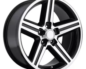 IROC 20x9 5x120.65 +0MM Machined Face Black37 Lbs Machined Aluminum Wheels 652 OE Replica Series REV Wheels