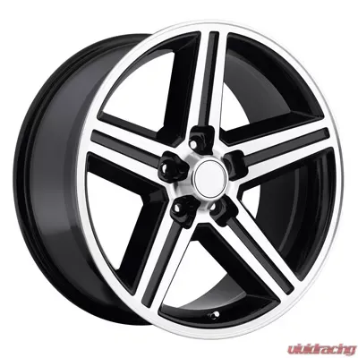 IROC 20x9 5x120.65 +0MM Machined Face Black37 Lbs Machined Aluminum Wheels 652 OE Replica Series REV Wheels - 652MB-0934