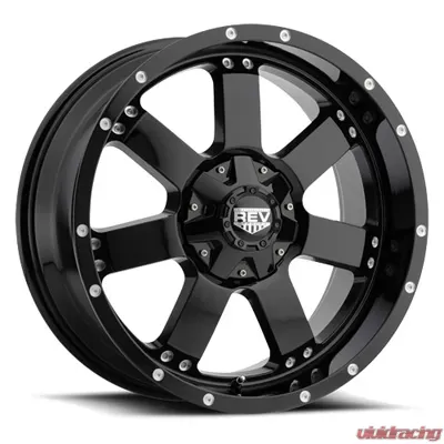 885 REV 20X9 5X127 / 5X139.7 -12MM Gloss Black 39 Lbs Gloss Black Aluminum Wheels 885 Offroad REV Series REV Wheels - 885B-2903212