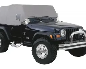 RT Offroad Water Resistant Gray Cab Cover for 1987-91 Jeep YJ Wrangler; Fits Over Roll Bar Jeep Wrangler 1987-1991