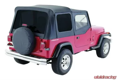 RT Offroad Black OEM Replacement Soft Top for 1988-95 YJ Wrangler w/ Soft Upper Doors Jeep Wrangler 1988-1995 - RT10015T