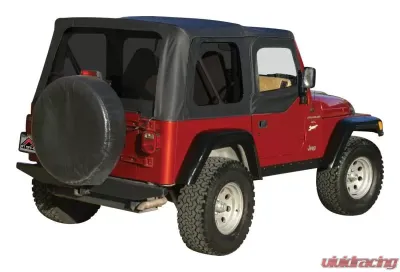 RT Offroad Black OEM Replacement Soft Top for 1997-06 TJ Wrangler w/ Soft Upper Doors Jeep 1997-2006 - RT10115T