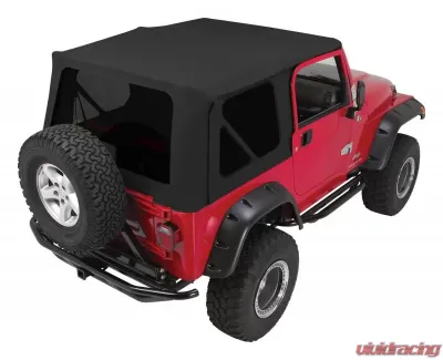 RT Offroad Black OEM Replacement Soft Top for 1997-06 TJ Wrangler w/ Full Steel Doors Jeep 1997-2006 - RT10215T