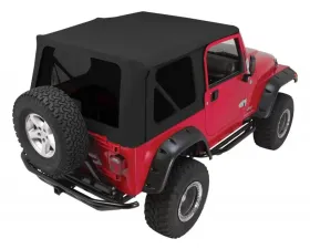 RT Offroad Black OEM Replacement Soft Top for 1997-06 TJ Wrangler w/ Full Steel Doors Jeep 1997-2006