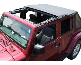 RT Offroad Black Diamond Bowless Soft Top w/ Tinted Windows for 07-18 JK Wrangler w/ 2 Dr. Jeep Wrangler 2007-2018