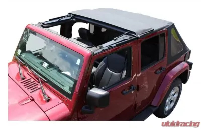 RT Offroad Black Diamond Bowless Soft Top w/ Tinted Windows for 07-18 JK Wrangler w/ 2 Dr. Jeep Wrangler 2007-2018 - RT10735T