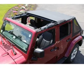 RT Offroad Black Diamond Fold-Back Sunroof Bowless Softop for Jeep JK Wrangler w/ 4-Doors Jeep Wrangler 2007-2018